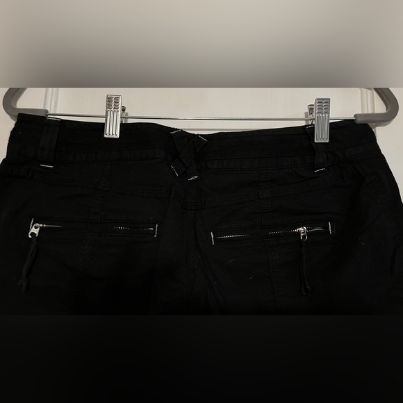 INC brand, silver thread, rolled cuff black shorts. Size 6. - Picture 4 of 6